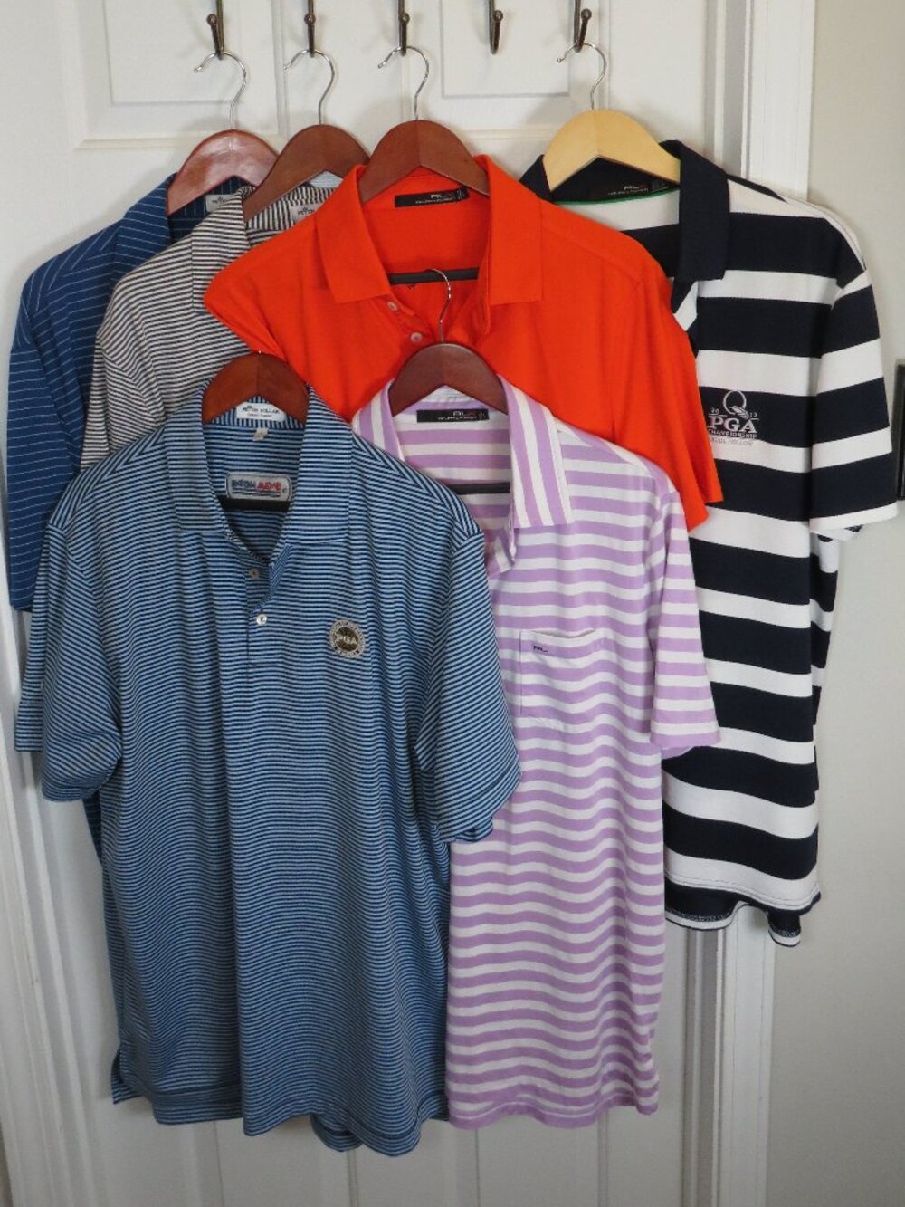 *Lot of 6* Performance Golf Polo Shirts - Peter Millar & RLX Ralph Lauren Men LG
